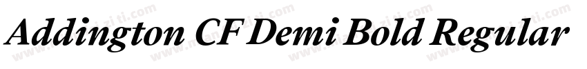 Addington CF Demi Bold Regular字体转换